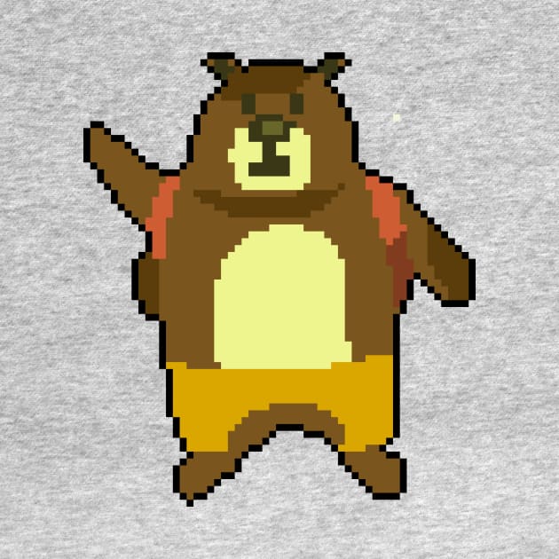 Bear Necessities: Pixel Art Bear Design for Nature-Inspired Fashion by Pixel.id